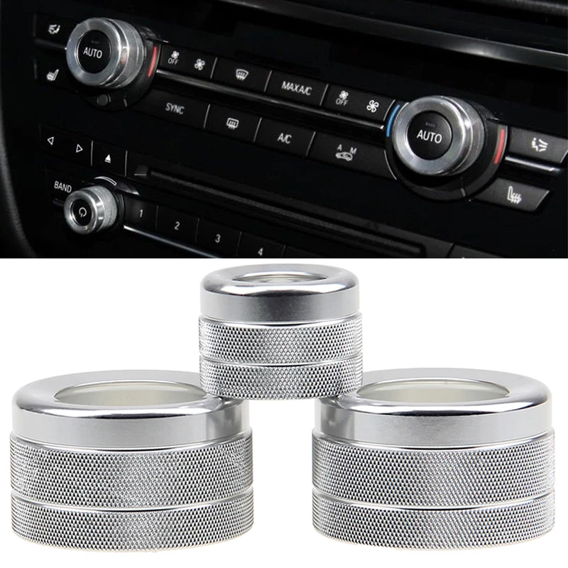 Алюминиевые ручки управления переключателем кондиционера автомобиля 3 шт./лот