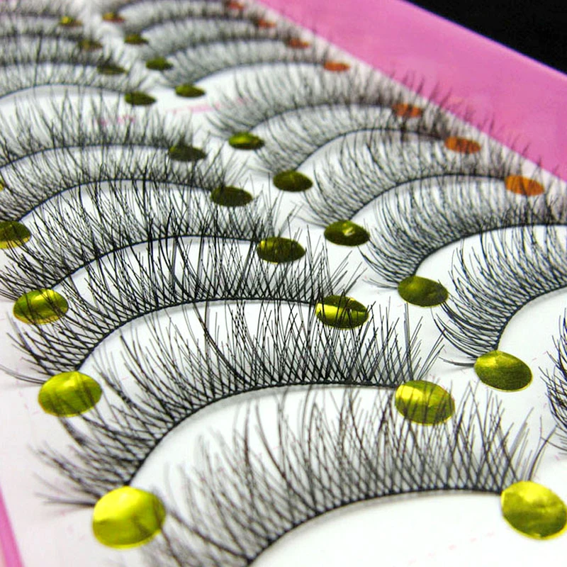 

100Pairs Makeup False Eyelashes 3D Faux Mink Eyelashes Black Lashes False Lashes Extension Handmade Eyelash Makeup Tool