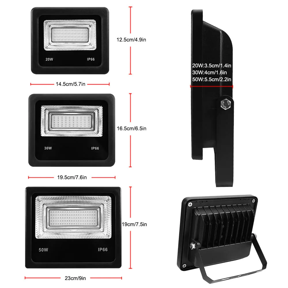 Уличный светодиодный фонасветильник флуоресцентная лампа для вечерние 20 Вт 30 50