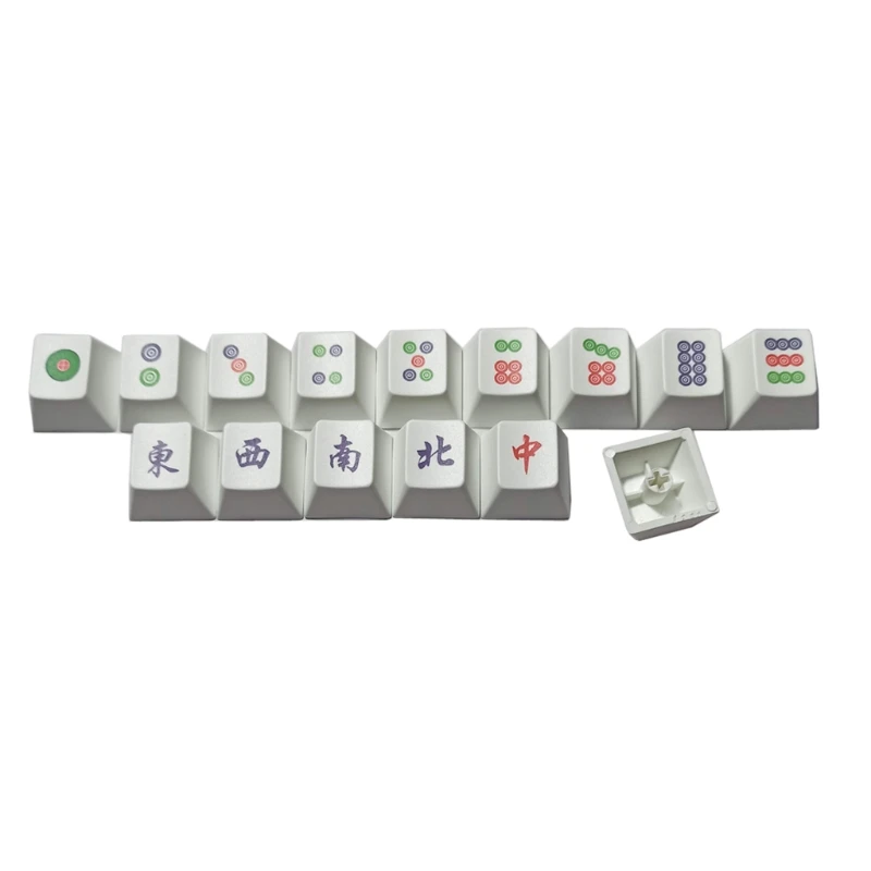 

15Pcs PBT OEM Mahjong Keycap Dye Sublimation Keycap Mechanics Keyboard Key