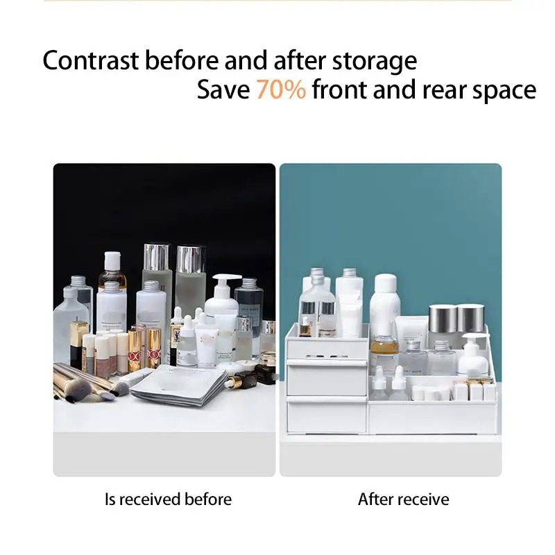 Ящик для хранения косметики настольный органайзер ухода за кожей Пластиковая