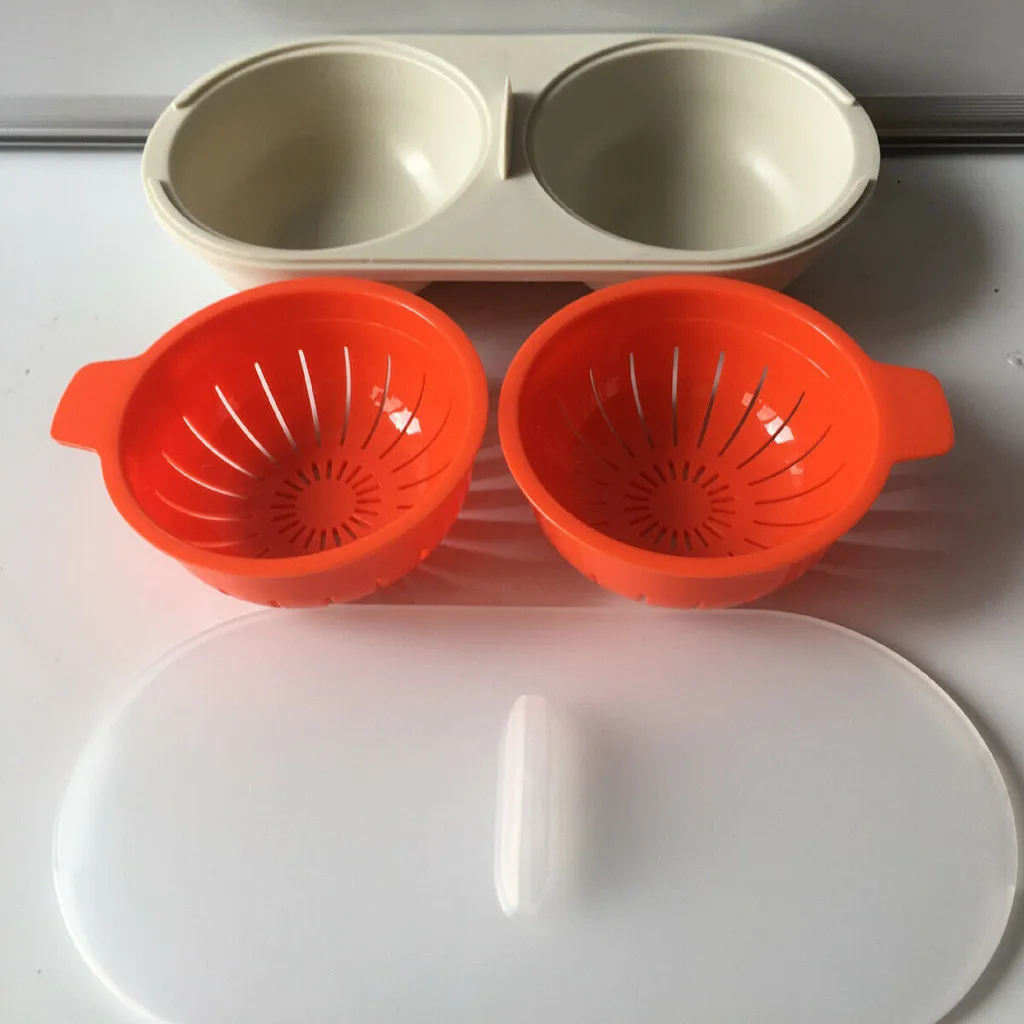 

Egg Steamer For Microwave Oven Perfect Boiled Egg Divider Yolk Mold Double Layer Egg Cooker Cooking Kitchen Accessories Tools