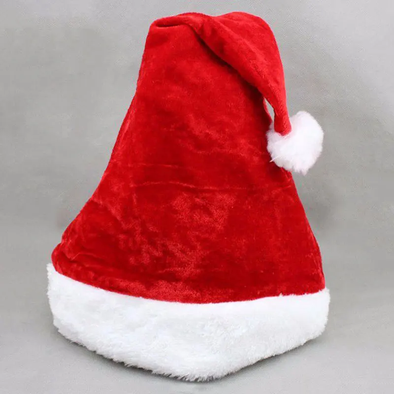 Velvet Xmas Hat Яркие весенние рождественские шапки со звездами, рождественские украшения, шапки Санты, рождественские шапки, рождественские украшения для дома - Цвет: Velvet Xmas Hat