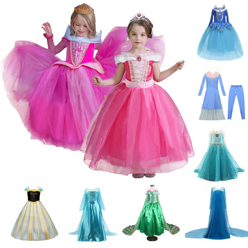 Нарядный Детский костюм принцессы для ролевых игр рождественское платье девочек