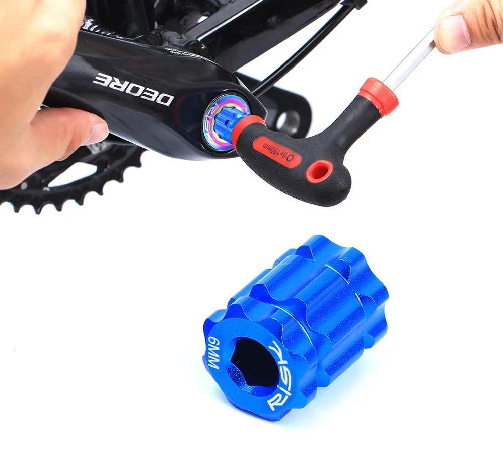 

1 Piece Bike Bicycle Aluminium Alloy Tensioning Bolt Integrated Arm Crank Cap Installation Tool Crankset Remover