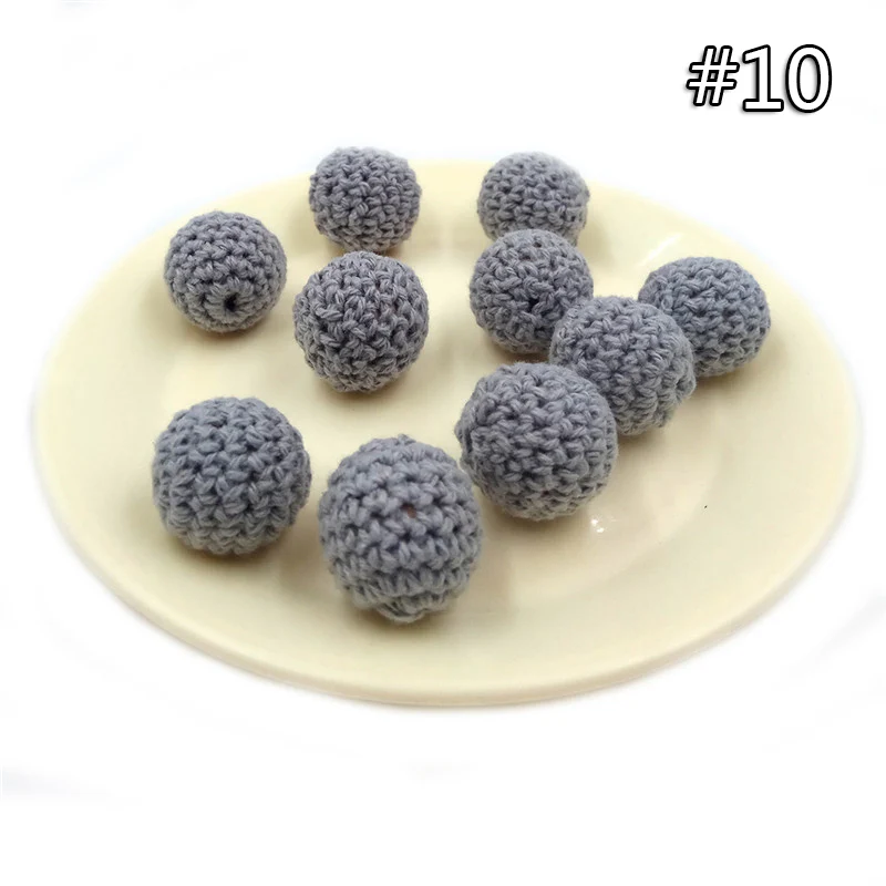 wood teether 10 5 шт. детский прорезыватель, вязаные крючком бусины, 16 мм, деревянный прорезыватель, подвесная детская коляска, аксессуары для детской коляски, зажим для пустышки, деревянная кукла младенца - Цвет: wood teether 10