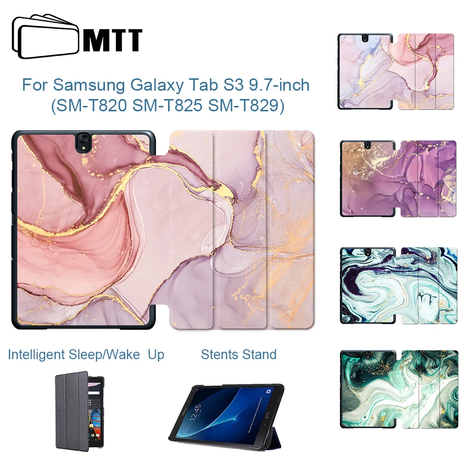 MTT Мрамор из искусственной кожи чехол для samsung Galaxy Tab S3 9,7 ''SM-T820 SM-T825 SM-T829 с магнитной застежкой с функцией подставки смарт-чехол для планшета Coque