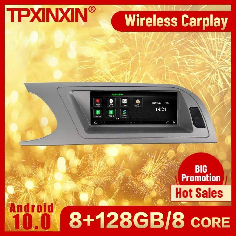 

8 + 128G 2 Din Android мультимедийный приемник для Audi A4 2009 2010 2011 2012 2013 2014 2015 2016 BT Navi Радио Видео Аудио головное устройство