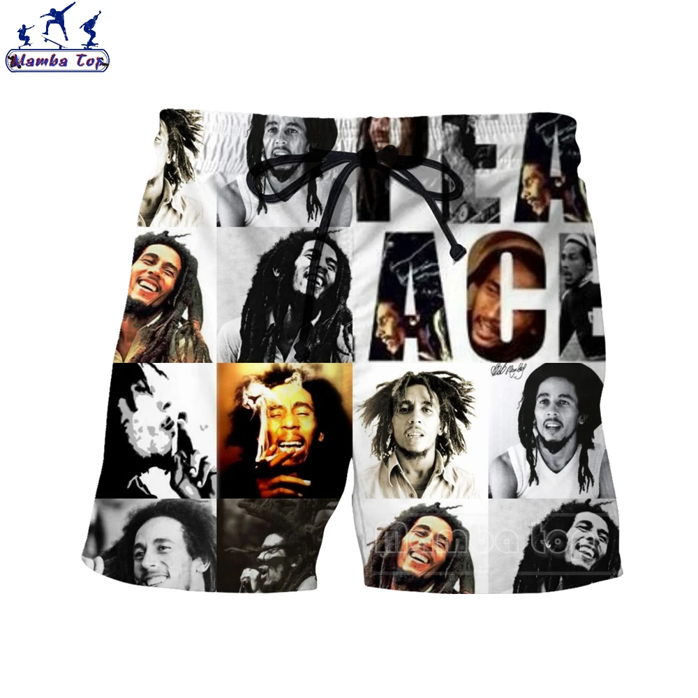 Шорты Mamba мужские с 3D-принтом топ Боб Марли модные пляжные брюки крестного отца в