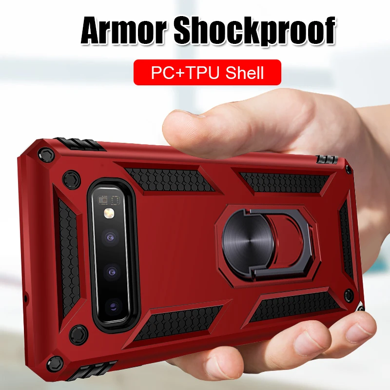 

Luxury Car Magnetic Ring Case For Samsung Galaxy S10E S10 5G S8 S9 Plus Shockproof Armor Cover For Samsung Note 8 9 A20 A30 A50
