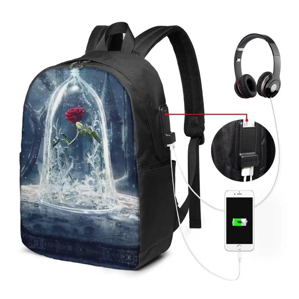 

Rose Backpack Rose Backpacks Pattern Man - Woman Bag Trend Travel High quality Multifunctional Teen Bags