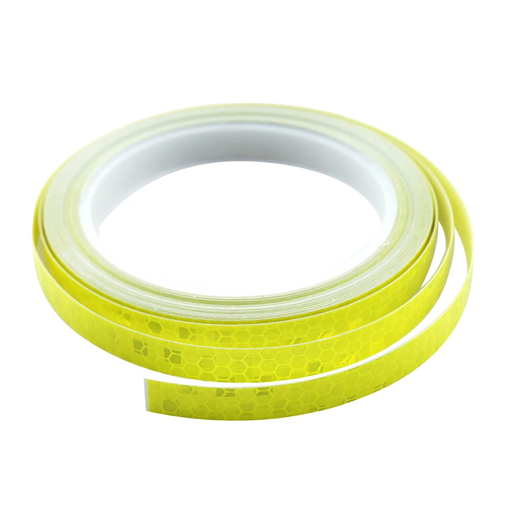 1cm*8m Reflective Stickers Motorcycle Bicycle Reflector Bike Cycling Security Wheel Rim Decal Tape Fluorescent Waterproof