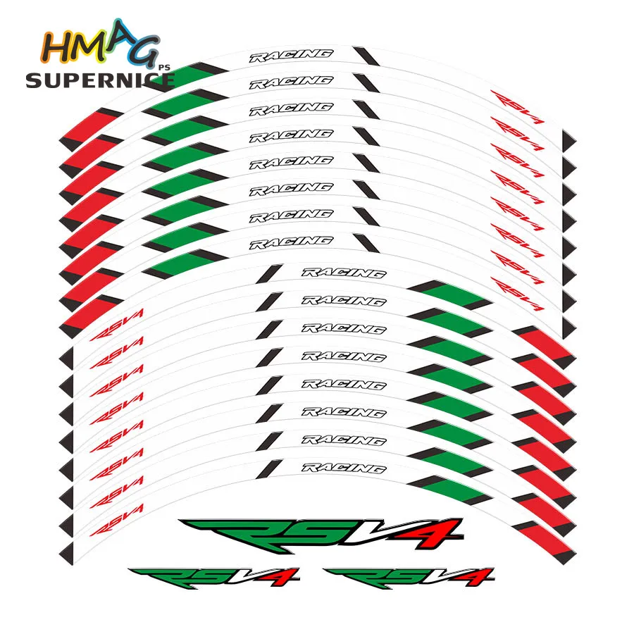 

For Aprilia Racing RS4 RS125 Tuono Caponord RSV4 Wheel Sticker Decal Reflective Rim Bike Motorcycle