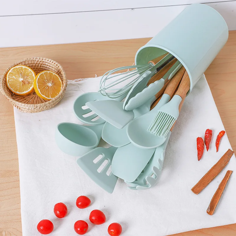 

Home Cooking High Temperature Non-stick Cookware Special Silicon Kitchen Set Soup Spoon Shovel Kitchenware Set