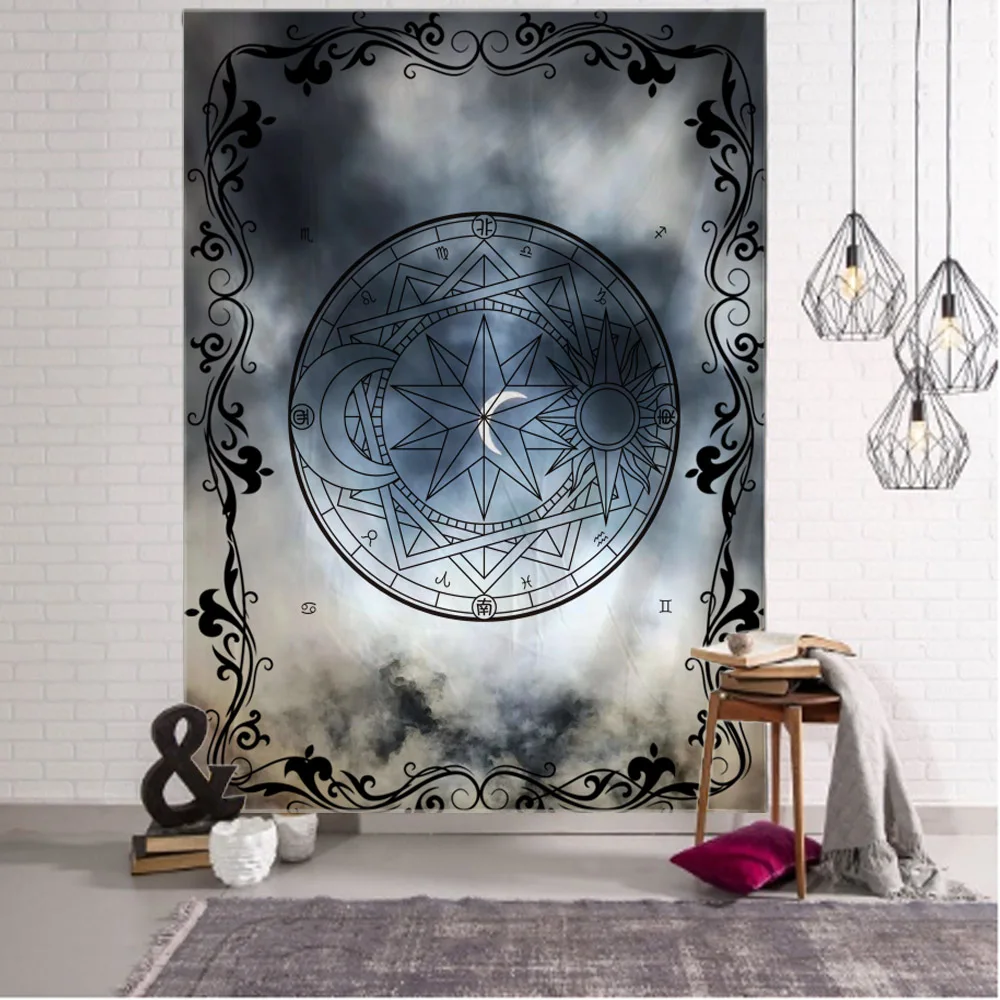 Mystery pattern tapestry rune wall hanging psychedelic decoration home wall decoration beach towel tablecloth picnic mat colorful tree tapestry macrame wall hanging psychedelic forest wall hanging tapestry wall art decor tablecloth beach towel