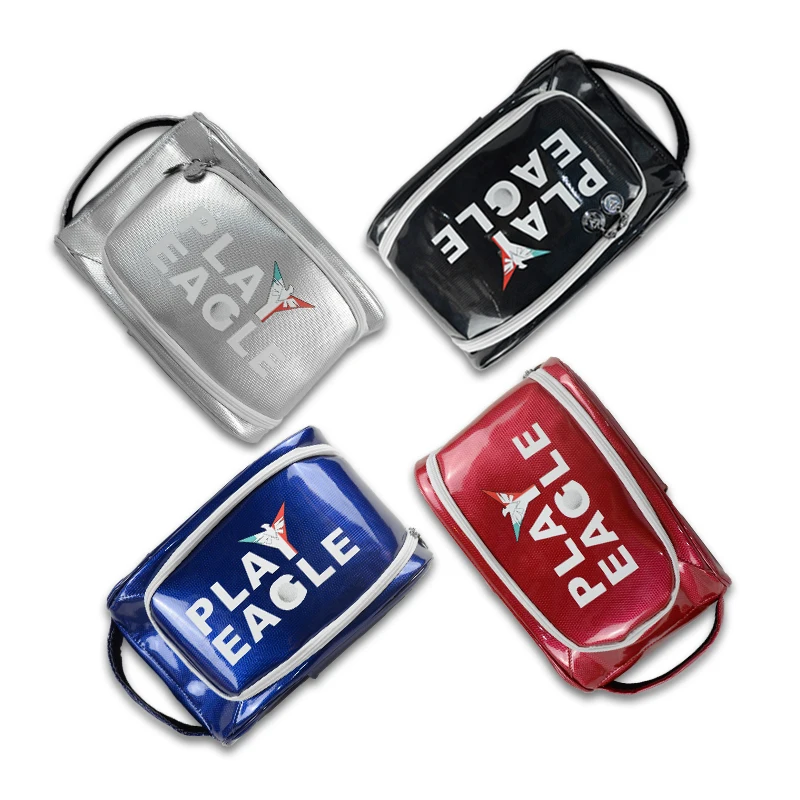 PLAYEAGLE Crystal PU Waterproof Golf ShoeS Bag Air Premeable High-grade Light Practical Travel Pack Shoe Pouch Dustproof Bag