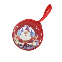 creative santa claus tinplate change coin purse christmas ornaments childrens gifts mini purse wholesale purses