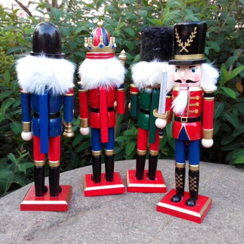 1pcs/lot Christmas Decorations 30cm The Nutcracker Puppet Home Garden Ornament Wood Etiquette Soldiers For Party Supplies | Дом и сад