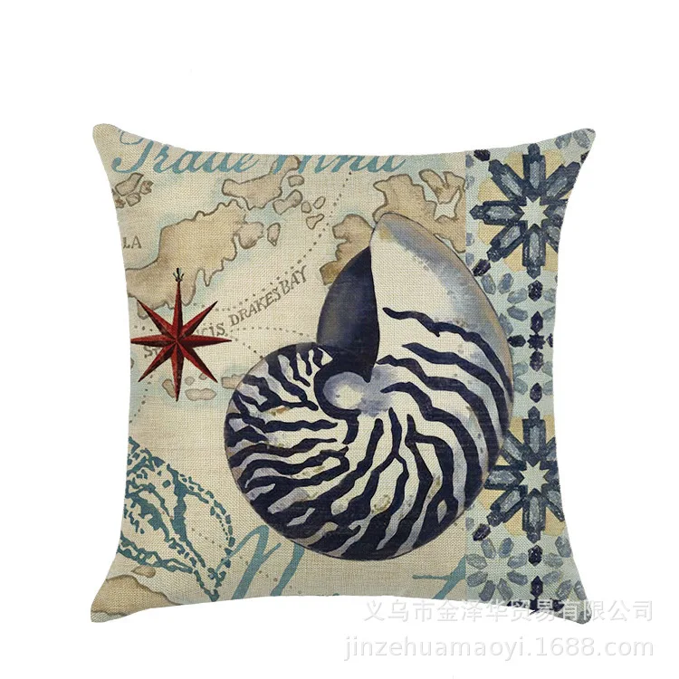 Ретро океан наволочка материал подушка украшение для дома квадратный диван