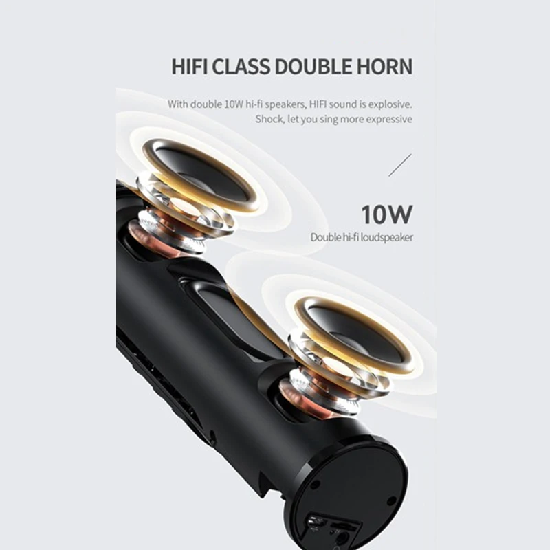 

Wireless Bluetooth Microphone ic Sound For Live Broadcast Singing Built-in Sound Card with Speaker Karaoke o Mic