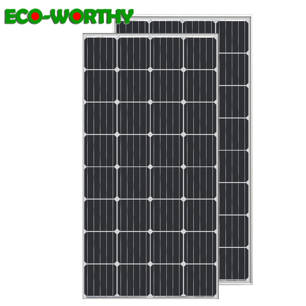 ECO WORTHY 300 Вт наборы 2 шт. 150 монокристаллическая солнечная панель для 12 В заряда