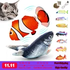 USB-зарядное устройство для кошек, игрушечная рыба, электрическая зарядка, имитация рыбы, кошачьей мяты, кошек, домашних животных, Жевательная интерактивная игрушка для кошек