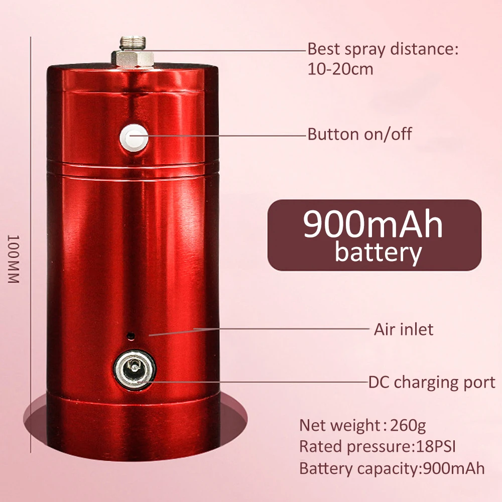 Портативный ручной Аэрограф KKmoon с насосом заряжаемый USB для нанесения макияжа и