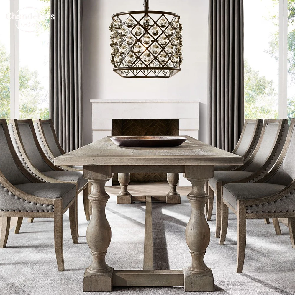 Роскошные винтажные Кристальные люстра Висячие светильники с каплями слезы