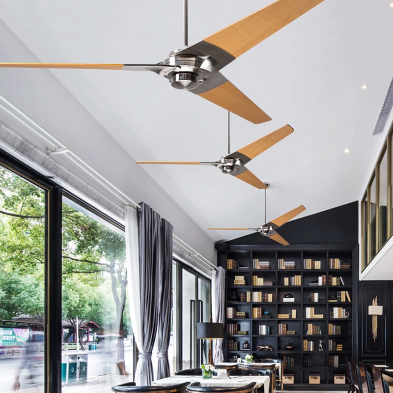 Современный светодиодный потолочный вентилятор древесины без светильник