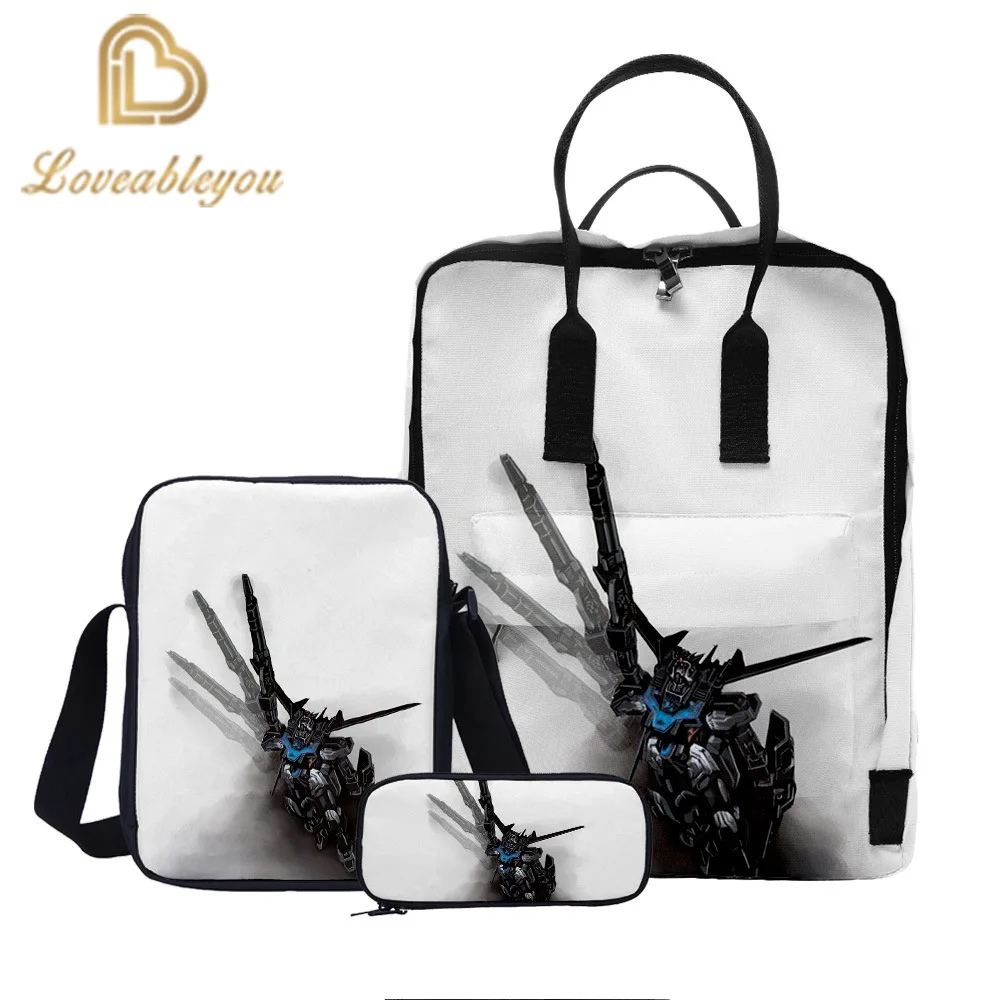 Школьный рюкзак с роботом для мальчиков и девочек подростков комплект школьных