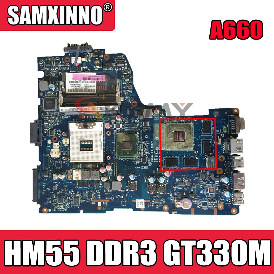 AKEMY материнская плата для ноутбука Toshiba Satellite A660 A665 NWQAA LA 6062P K000104400 HM55 DDR3 GT330M