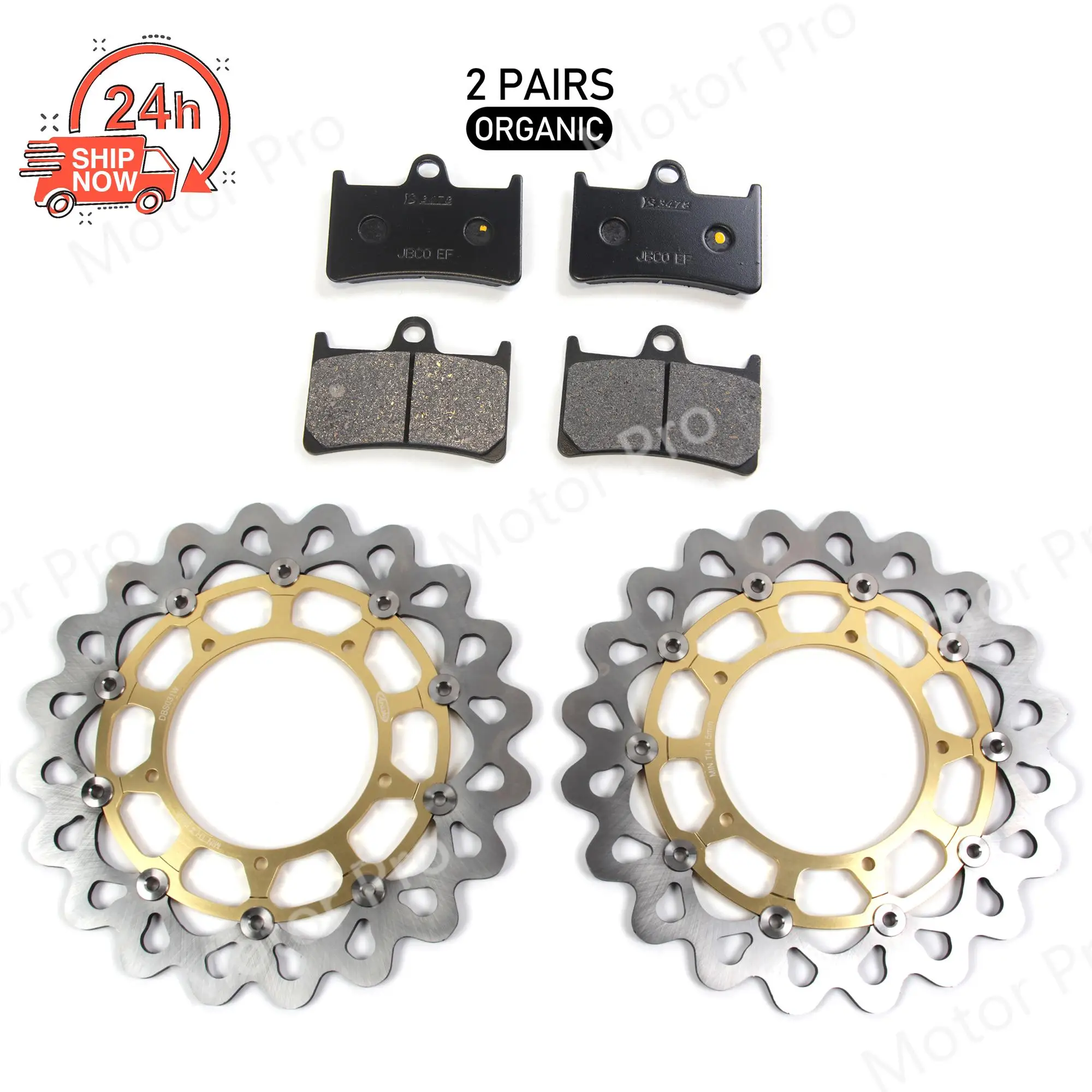 

Для Yamaha YZF R1 2015 аксессуары для мотоциклов ЧПУ алюминий нержавеющая сталь ротор дисковых передних тормозов диск набор органические подушечк...