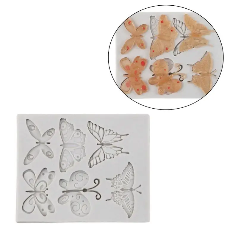 

Butterflies Silicone Resin Mold Candy Mold Cake Decor Resin Epoxy Jewelry Making F3MF