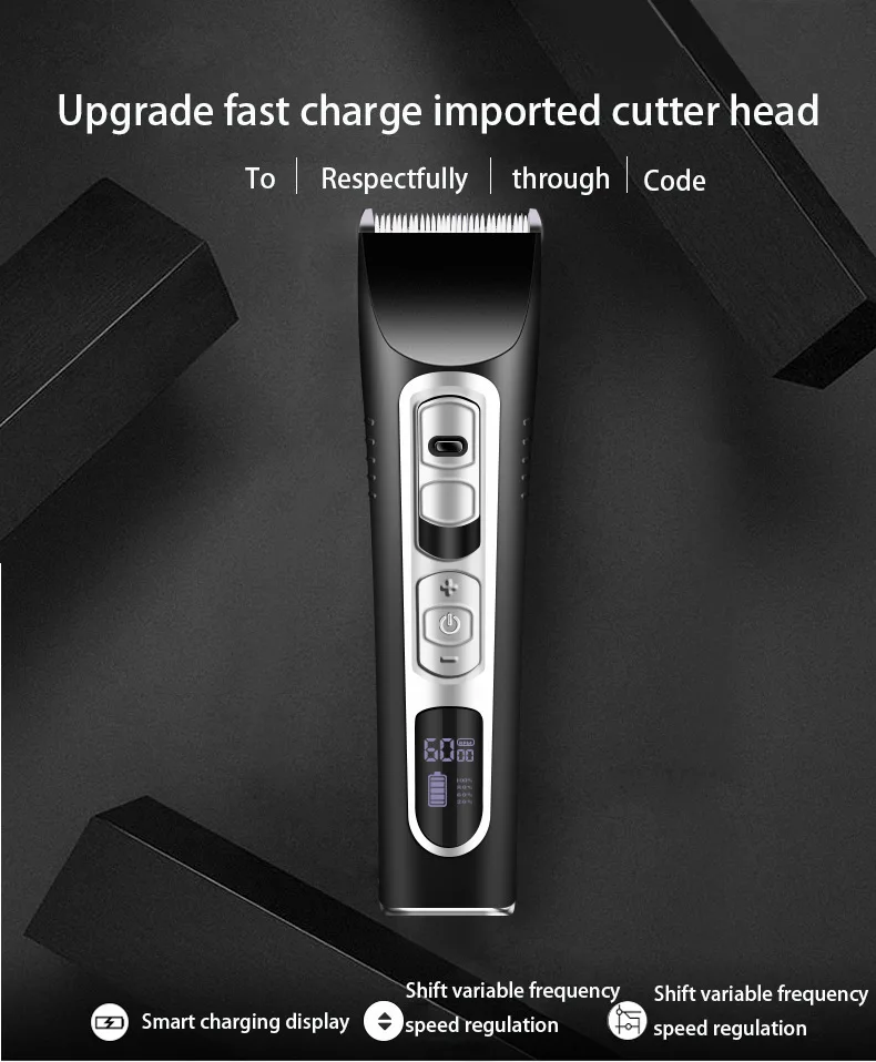 

Профессиональная машинка для стрижки волос для мужчин, триммер для бороды, Машинка для бритья со светодиодным экраном, триммер для волос, триммер для стрижки волос, быстрая зарядка
