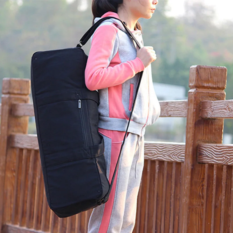Canvas Yoga Mat Bag Fitness Gym Bags For Women Training Gymtas Sports Tas Shouder Pilates Carrier Solid XA24WA | Спорт и развлечения