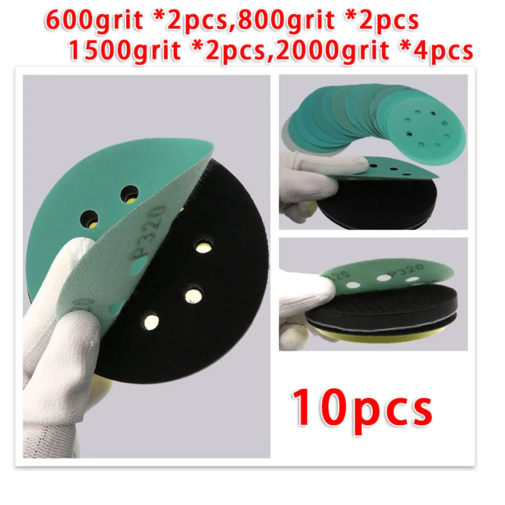 Наждачная бумага с 8 отверстиями 5 дюймов шлифовальный диск 125 мм для влажной и