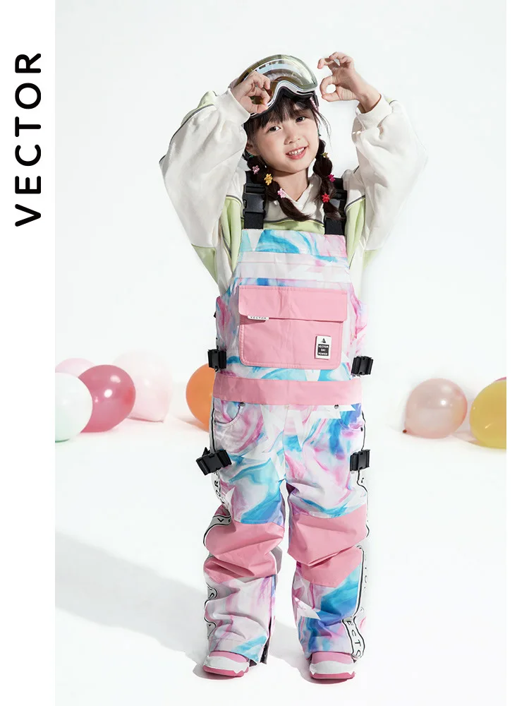 Зимние Детские Лыжные комбинезоны VECTOR ветрозащитные водонепроницаемые лыжные