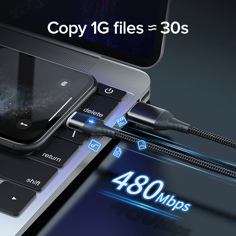 Магнитный кабель GETIHU 3A Micro USB тип C светодиодный магнитный зарядный для телефона