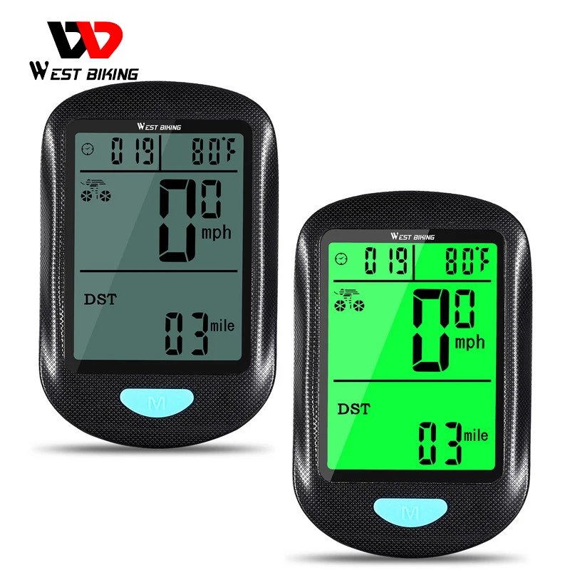 

WEST BIKING Bicycle Computer Wireless Waterproof Speedometer Multi-function Backlight Cycling Odometer MTB Road Bike Stopwatch