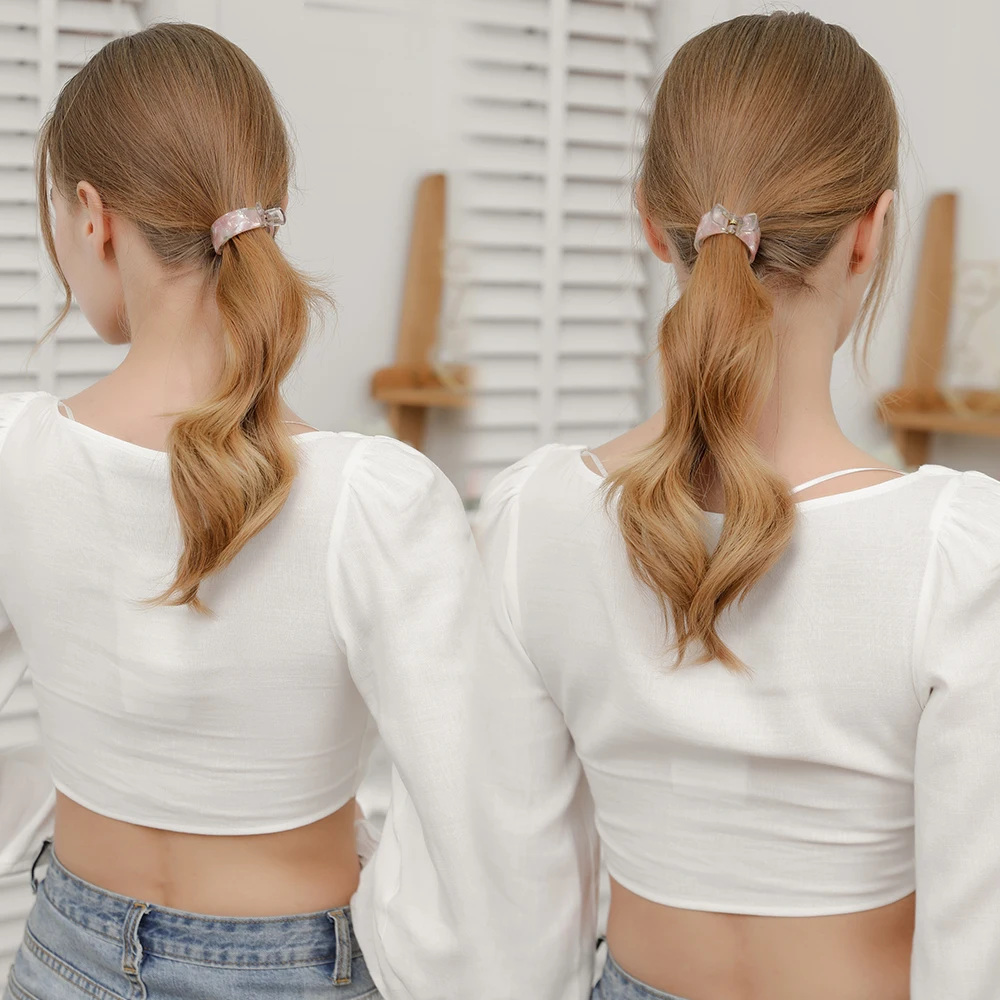 Заколка для волос AWAYTR акриловая с мраморным рисунком |