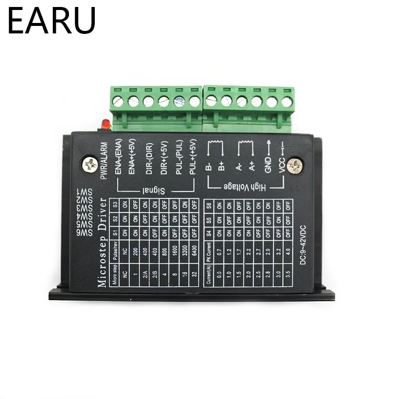 Free Shipping Stepper Motor Driver Microstep Digital TB6600 DC9-42VDC Nema23 1 Axis 2phase 4A CNC Router Controller | Обустройство