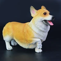 simulation corgi animal model doll pvc solid pet dog movable doll handmade decoration childrens toy gift collection statue