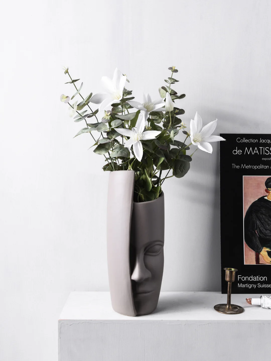 Скандинавская Современная ваза Ins для рисования лица керамическая гостиной