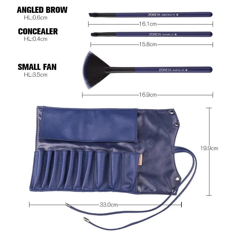 

10 Sets of New Cosmetics Synthetic Hair Makeup Brush Eye Shadow Brush Shadow False Eyelash Brush Lip Gloss Brush Makeup Tool