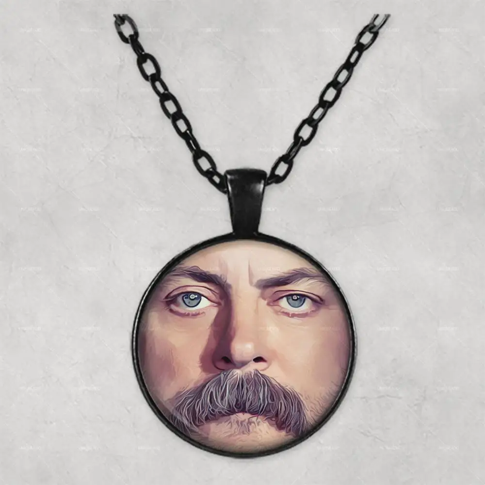 Рон Суонсон лицо персонализированные фото ожерелье ювелирные изделия с