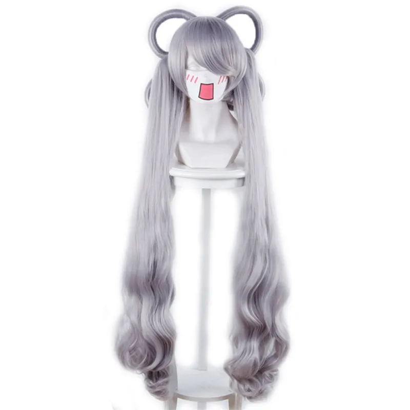 

Game LOL Sona Buvelle Maven of the Strings Gray Long Curly Heat-resistant Synthetic Hair Costume Cosplay Wigs