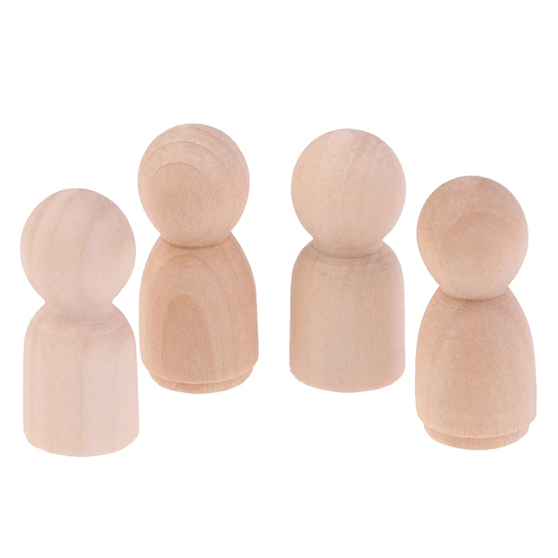 

4pcs/set 1:12 Dollhouse Miniature Wooden Figure Model DIY Furniture Accessories Toys