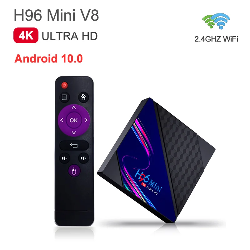 2021 H96 MINI V8 четырехъядерный RK3228A 4K HD Смарт ТВ бокс двойной WIFI беспроводной
