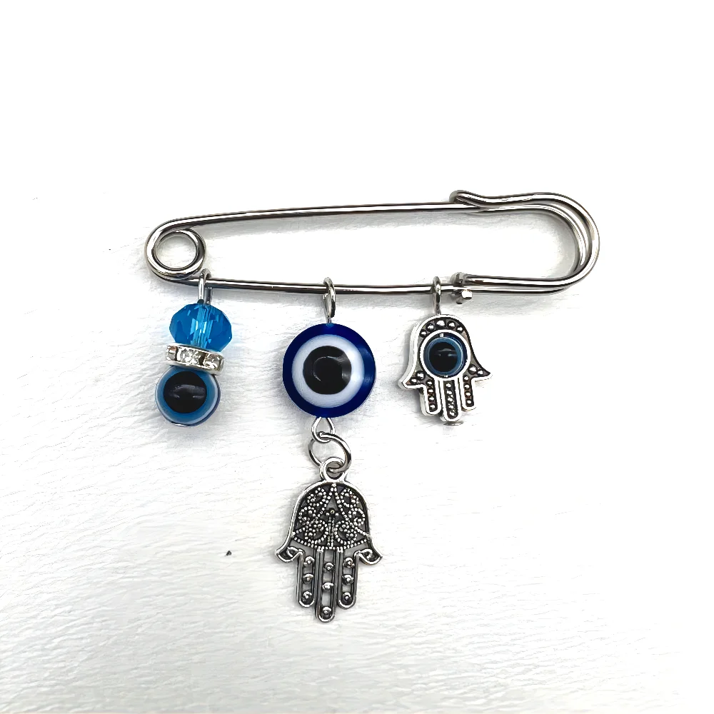 

Turkish Devil Evil Eyes Animal Pendant Brooch Pins With Elephant Owl Hamsa Hand Charm Ethnic Style Brooch Buckle Clips For Women