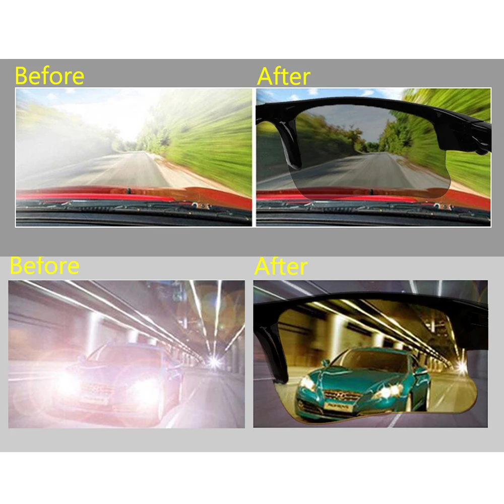 

LEEPEE Driving Glasses Sunglasses Night Vision Drivers Goggles Anti-Glare Protective Gears Glasses Car Interior Accessories